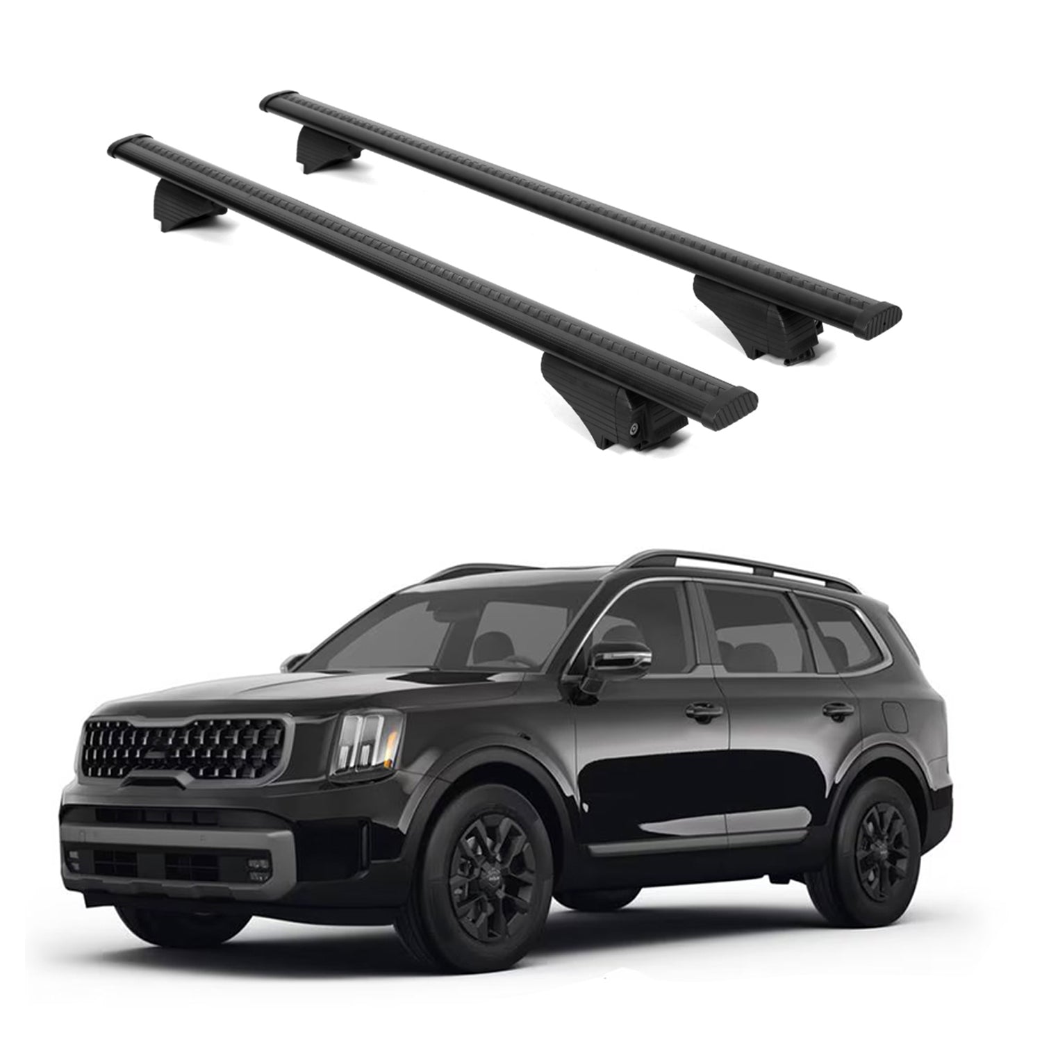 ERKUL Roof Rack Cross Bars for KIA Telluride 2019-2025 for Raised Rails - Black