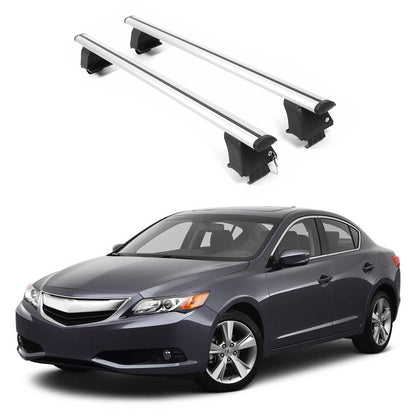 ERKUL Roof Rack Crossbars For ACURA  ILX 2013-2022 Naked Roof Aluminum Silver