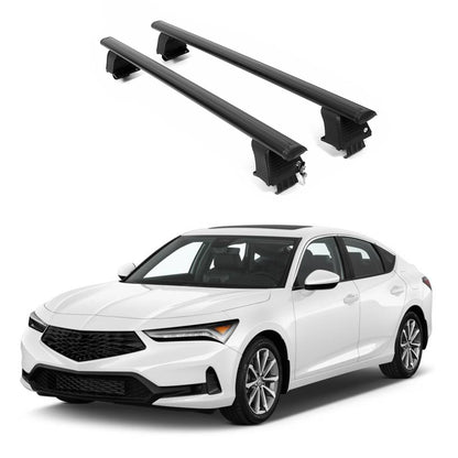 ERKUL Roof Rack Crossbars For ACURA INTEGRA 2023-2026 Naked Roof Aluminum Black