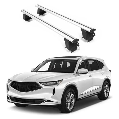 ERKUL Roof Rack Crossbars For ACURA MDX 2022-2026 Naked Roof Aluminum Silver
