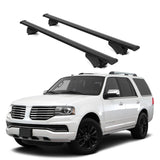 ERKUL Roof Rack Cross Bars for Lincoln Navigator 2006 2017 | Aluminum Crossbars with Anti Theft Lock for Rooftop | Compatible with Raised Rails   - Black