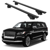 ERKUL Roof Rack Cross Bars for Lincoln Navigator 2018 2024 | Aluminum Crossbars with Anti Theft Lock for Rooftop | Compatible with Raised Rails   - Black