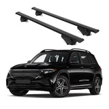 ERKUL Roof Rack Cross Bars for Mercedes Benz EQB 2022 2024 | Aluminum Crossbars with Anti Theft Lock for Rooftop | Compatible with Raised Rails   - Black