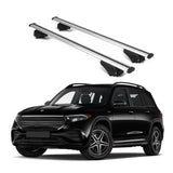 ERKUL Roof Rack Cross Bars for Mercedes Benz EQB 2022 2024 | Aluminum Crossbars with Anti Theft Lock for Rooftop | Compatible with Raised Rails   - Silver