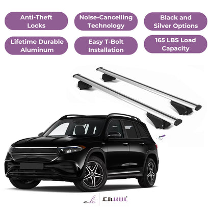 Roof Rack Cross Bars with Extended Bar Design for Mercedes EQB 2022-2025  - Silver