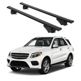 ERKUL Roof Rack Cross Bars for Mercedes Benz GLE (W166) 2015 2019 | Aluminum Crossbars with Anti Theft Lock for Rooftop | Compatible with Raised Rails   - Black