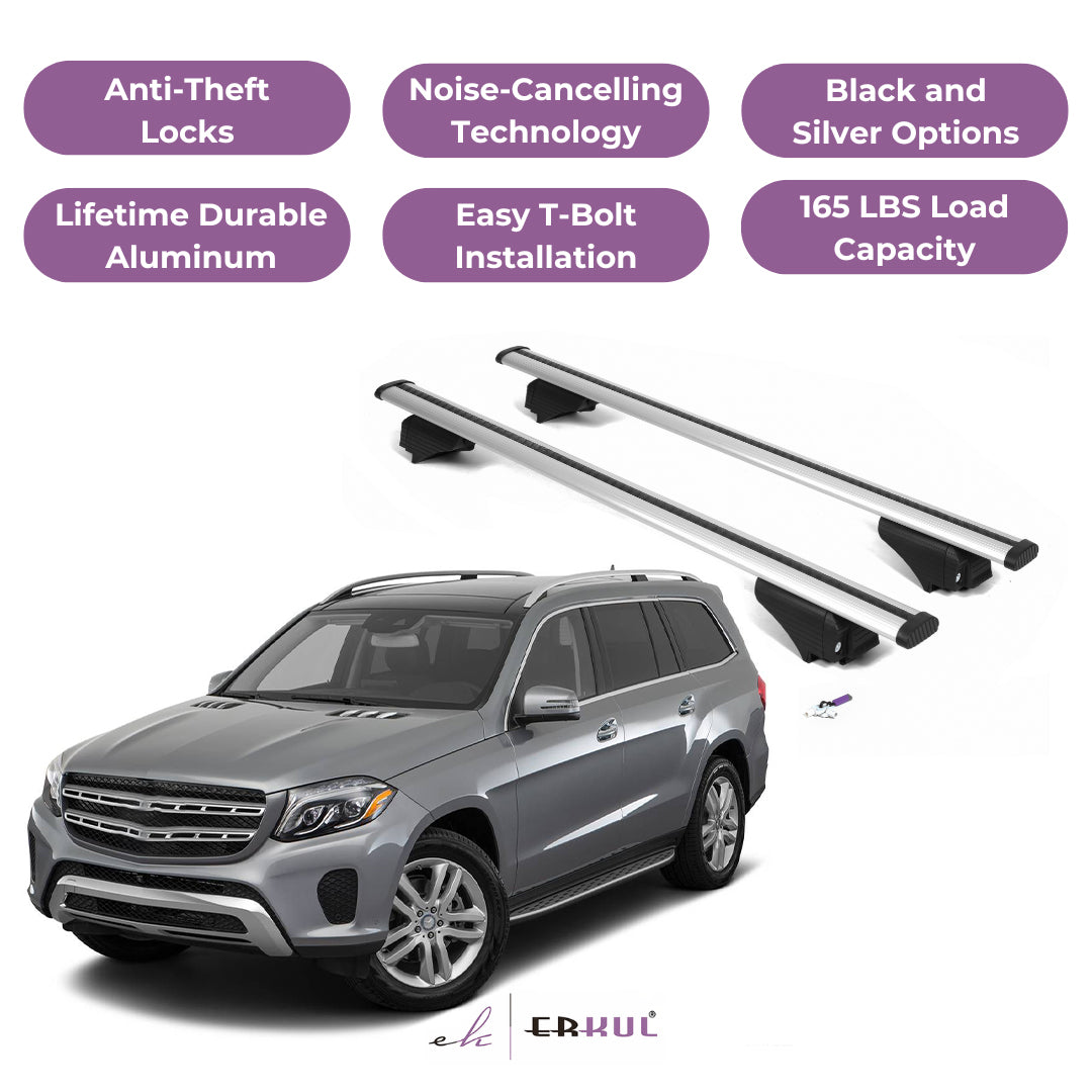 Roof Rack Cross Bars with Extended Bar Design for Mercedes GLS 2017-2019  - Silver