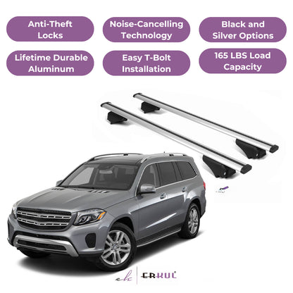 Roof Rack Cross Bars with Extended Bar Design for Mercedes GLS 2017-2019  - Silver