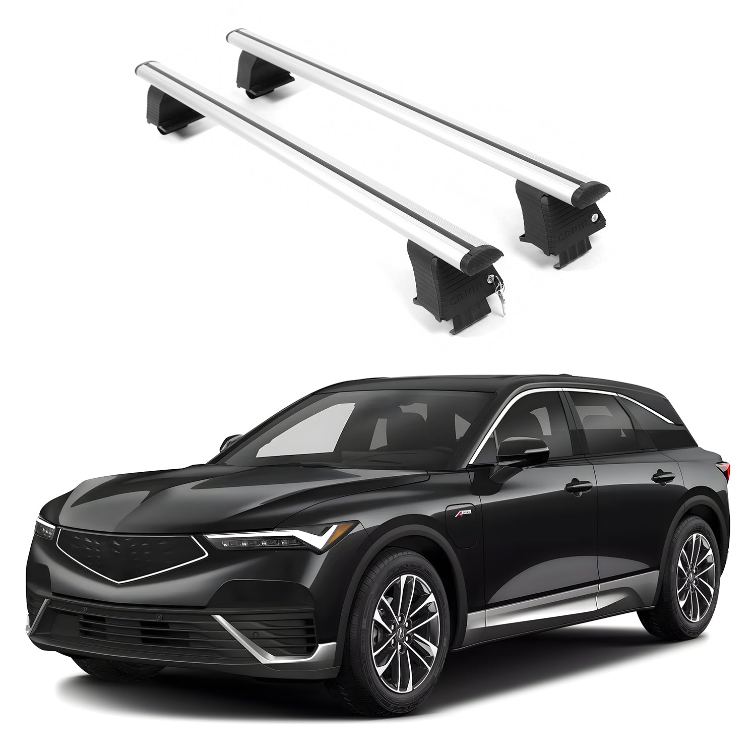ERKUL Roof Rack Crossbars For ACURA ZDX 2024-2026 Naked Roof Aluminum Silver