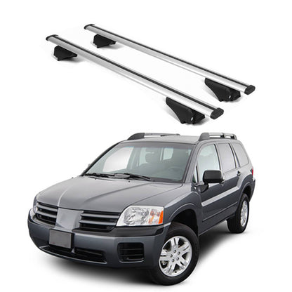 ERKUL Roof Rack Cross Bars for Mitsubishi Endeavor 2004 2004 2011 For Raised Rails  - Silver