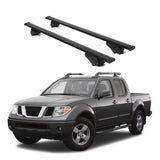 ERKUL Roof Rack Cross Bars for Nissan Frontier 2005 2021 | Aluminum Crossbars with Anti Theft Lock for Rooftop | Compatible with Raised Rails   - Black