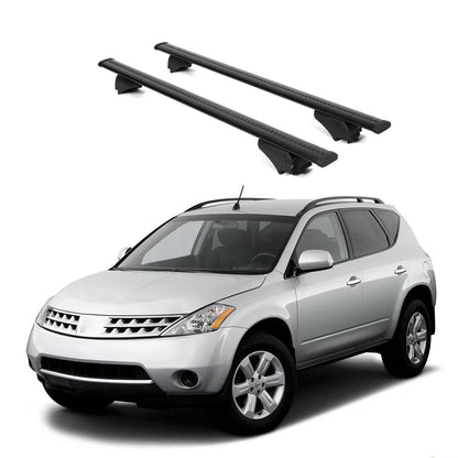 ERKUL Roof Rack Cross Bars for Nissan Murano 2003 2014 For Raised Rails  - Black