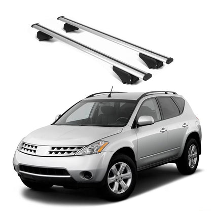 ERKUL Roof Rack Cross Bars for Nissan Murano 2003 2014 For Raised Rails  - Silver