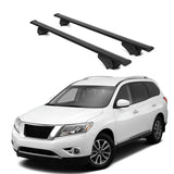 ERKUL Roof Rack Cross Bars for Nissan Pathfinder 2013 2021 | Aluminum Crossbars with Anti Theft Lock for Rooftop | Compatible with Raised Rails   - Black