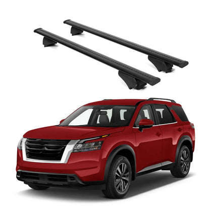 ERKUL Roof Rack Crossbars for Nissan Pathfinder 2022-2025 for Raised Rails-Black