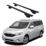 ERKUL Roof Rack Cross Bars for Nissan Quest 2011 2017 | Aluminum Crossbars with Anti Theft Lock for Rooftop | Compatible with Raised Rails   - Black