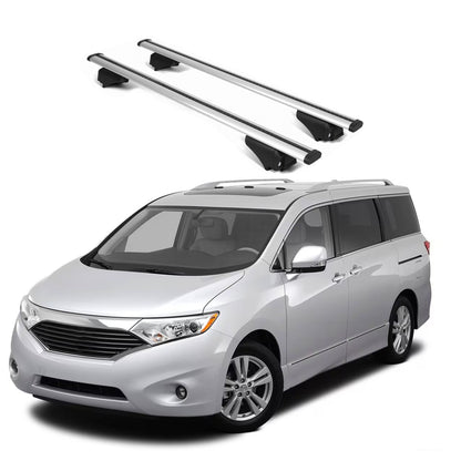 ERKUL Roof Rack Cross Bars for Nissan Quest 2011 2017 For Raised Rails  - Silver