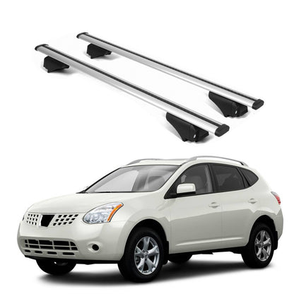 ERKUL Roof Rack Cross Bars for Nissan Rogue 2008 2013 For Raised Rails  - Silver