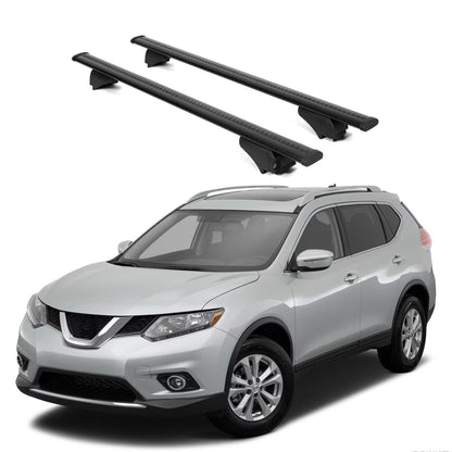 ERKUL Roof Rack Cross Bars for Nissan Rogue 2014 2020 For Raised Rails  - Black