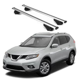 ERKUL Roof Rack Cross Bars for Nissan Rogue 2014 2020 | Aluminum Crossbars with Anti Theft Lock for Rooftop | Compatible with Raised Rails   - Silver