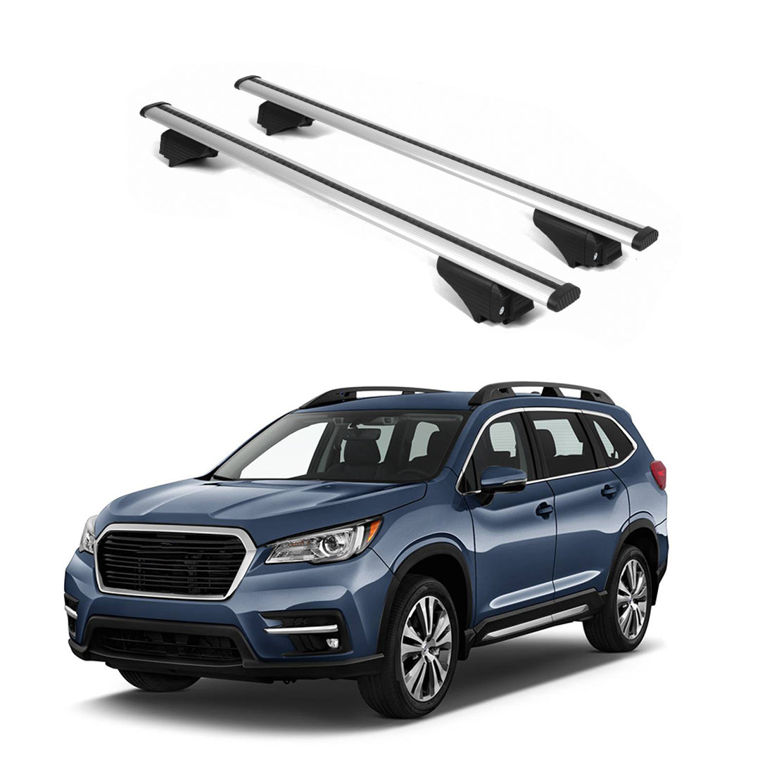 ERKUL Roof Rack Cross Bars for Subaru Ascent 2019-2025 for Raised Rails - Silver