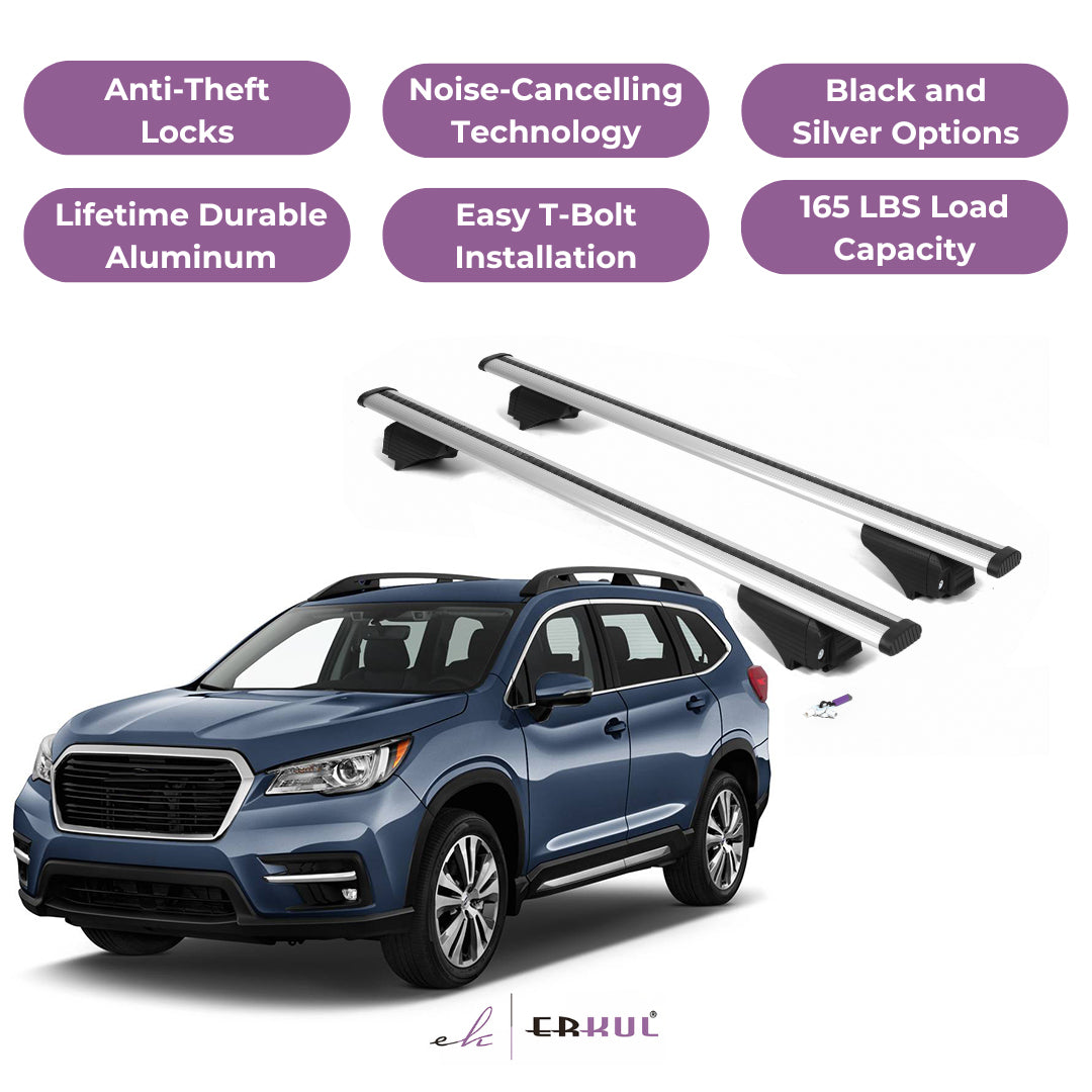 Roof Rack Cross Bars with Extended Bar Design for Subaru Ascent 2019-2025  - Silver