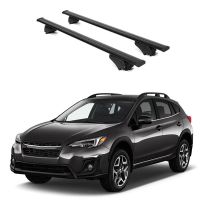 ERKUL Roof Rack Cross Bars for Subaru Crosstrek 2018 2023 For Raised Rails  - Black