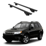 ERKUL Roof Rack Cross Bars for Subaru Forester 2009 2013 | Aluminum Crossbars with Anti Theft Lock for Rooftop | Compatible with Raised Rails   - Black