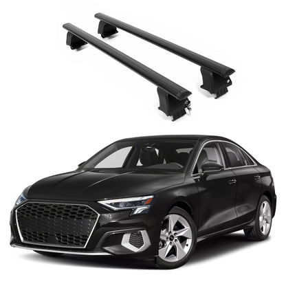 ERKUL Roof Rack Crossbars For AUDI A3 2022-2026 Naked Roof Aluminum Black