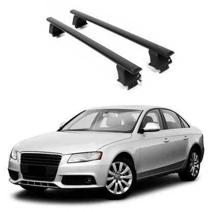 ERKUL Roof Rack Crossbars For AUDI A4 2009-2016 Naked Roof Aluminum Black