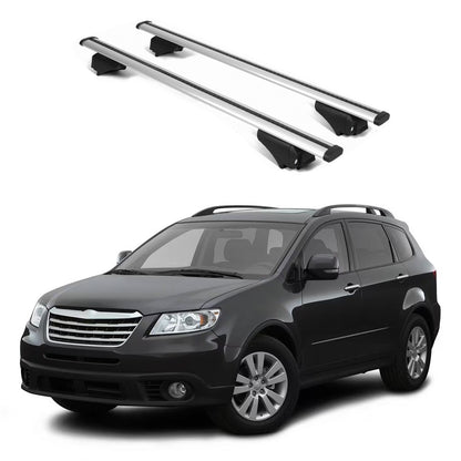 ERKUL Roof Rack Cross Bars for Subaru Tribeca 2008 2014 For Raised Rails  - Silver