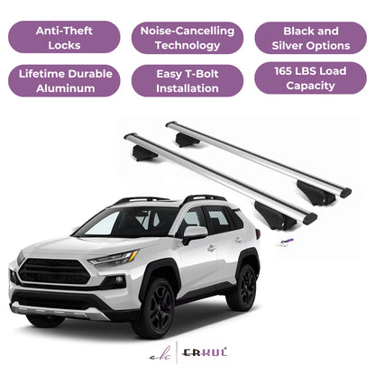 Roof Rack Cross Bars with Extended Bar Design for Toyota 4Runner 2010-2024 -Silver