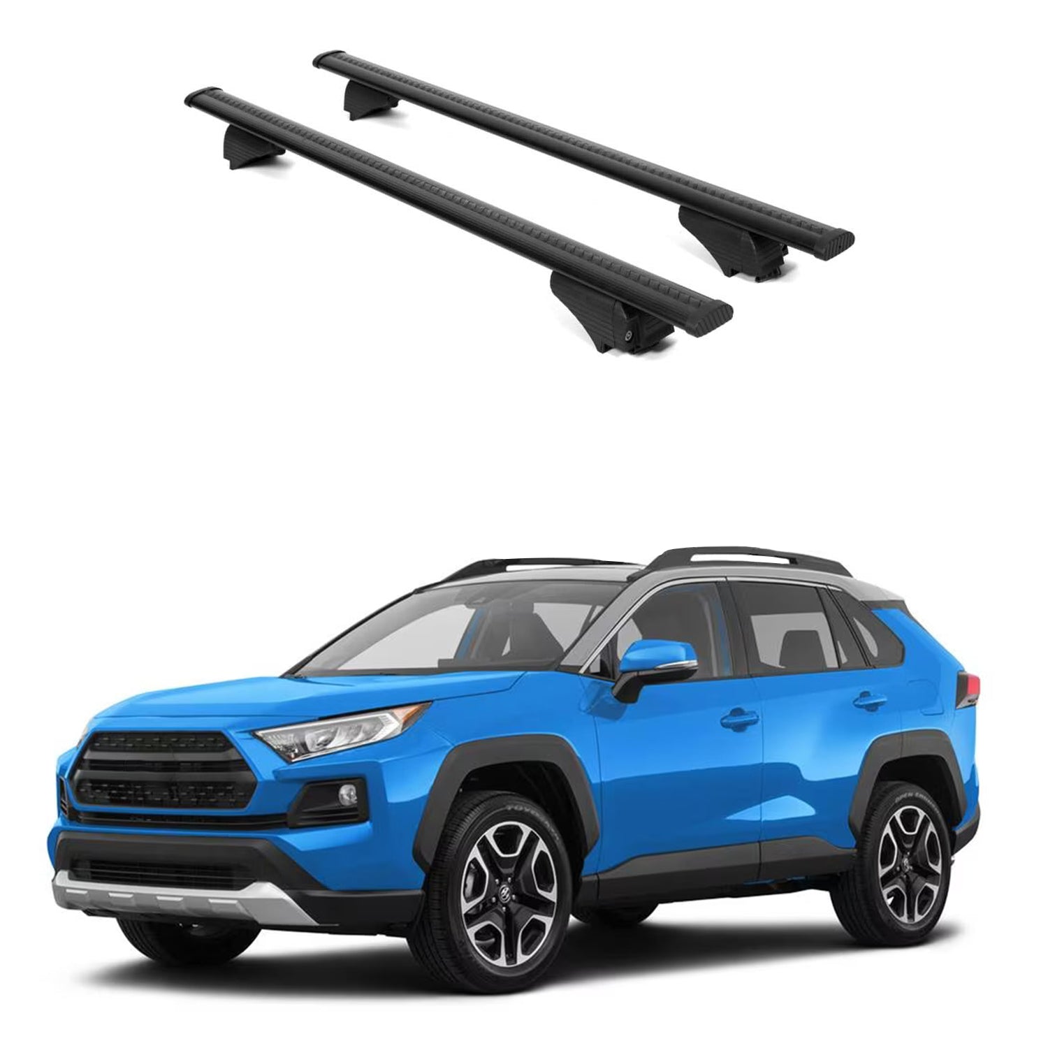 ERKUL Roof Rack Cross Bars for Toyota RAV4 2019-2025 for Raised Rails - Black