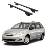 ERKUL Roof Rack Cross Bars for Toyota Sienna 2004 2010 | Aluminum Crossbars with Anti Theft Lock for Rooftop | Compatible with Raised Rails   - Black