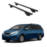 ERKUL Roof Rack Cross Bars for Toyota Sienna 2011 2020 | Aluminum Crossbars with Anti Theft Lock for Rooftop | Compatible with Raised Rails   - Black