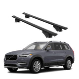 ERKUL Roof Rack Cross Bars for Volvo XC90 2016 2024 | Aluminum Crossbars with Anti Theft Lock for Rooftop | Compatible with Raised Rails   - Black