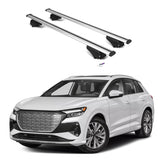 ERKUL Roof Rack Cross Bars for Audi Q4 e-tron 2022-2024 | Aluminum Crossbars with Anti Theft Lock for Rooftop | Compatible with Flush Rails - Silver