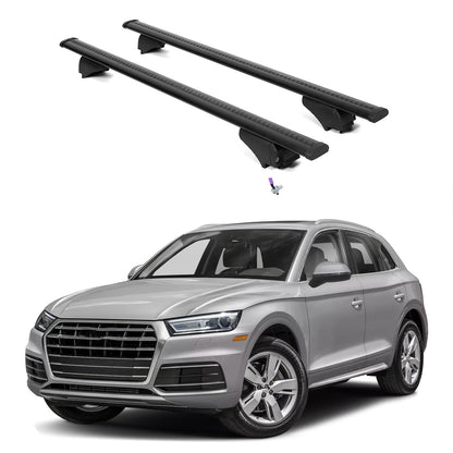 ERKUL Roof Rack Cross Bars for Audi Q5 2018-2025 with Flush Rails - Black