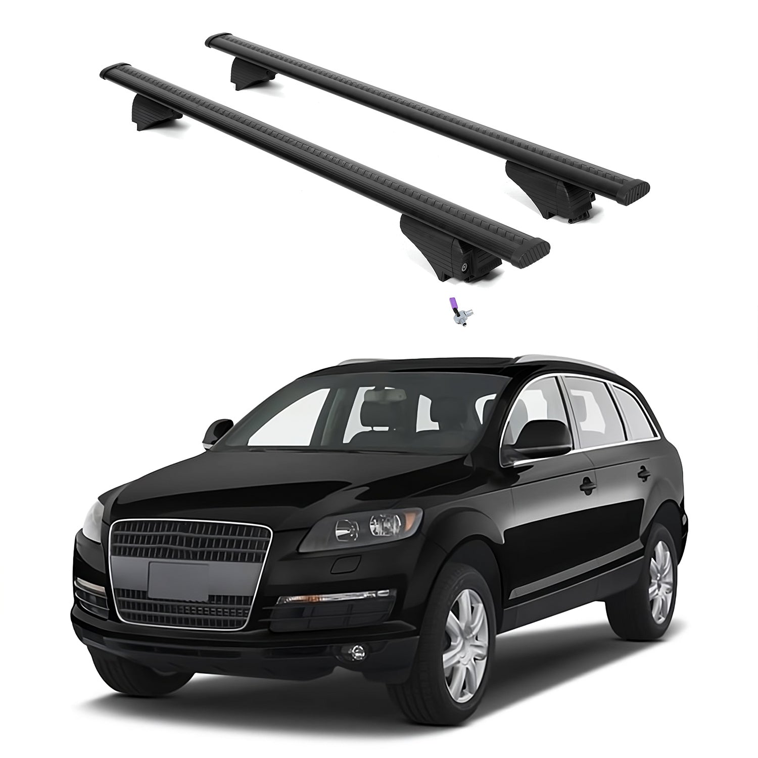 ERKUL Roof Rack Cross Bars for Audi Q7 2007-2015  - Black