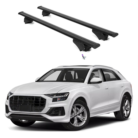 ERKUL Roof Rack Cross Bars for Audi Q8 2019-2025 with Flush Rails - Black