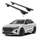 ERKUL Roof Rack Cross Bars for Audi Q8 e-tron 2024-2025 | Aluminum Crossbars with Anti Theft Lock for Rooftop | Compatible with Flush Rails - Black