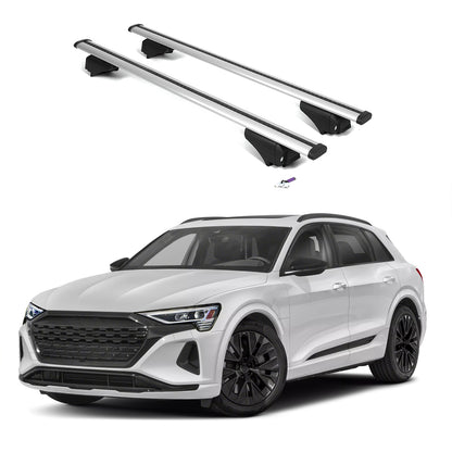 ERKUL Roof Rack Cross Bars for Audi Q8 e-tron 2024-2025 - Flush Rails - Silver