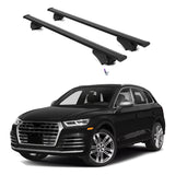 ERKUL Roof Rack Cross Bars for Audi SQ5 2018-2024 | Aluminum Crossbars with Anti Theft Lock for Rooftop | Compatible with Flush Rails - Black