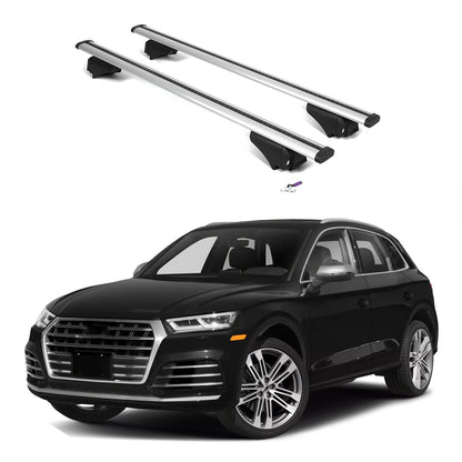 ERKUL Roof Rack Cross Bars for Audi SQ5 2018-2025 with Flush Rails - Silver