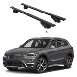 ERKUL Roof Rack Cross Bars for BMW X1 F48 2016-2022 | Aluminum Crossbars with Anti Theft Lock for Rooftop | Compatible with Flush Rails - Black