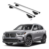 ERKUL Roof Rack Cross Bars for BMW X1 U11 2023-2024 | Aluminum Crossbars with Anti Theft Lock for Rooftop | Compatible with Flush Rails - Silver