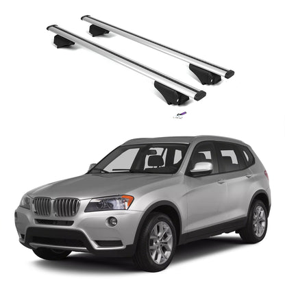 ERKUL Roof Rack Cross Bars for BMW X3 F25 2011-2017  - Silver