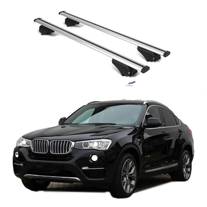 ERKUL Roof Rack Cross Bars for BMW X4 F26 2015-2018  - Silver