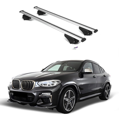 ERKUL Roof Rack Cross Bars for BMW X4 G02 2019-2025 - Silver