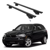 ERKUL Roof Rack Cross Bars for BMW X5 F15 2014-2018 | Aluminum Crossbars with Anti Theft Lock for Rooftop | Compatible with Flush Rails - Black